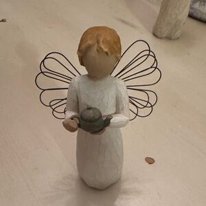 Willow Tree Angel with Teapot and Wire Wings